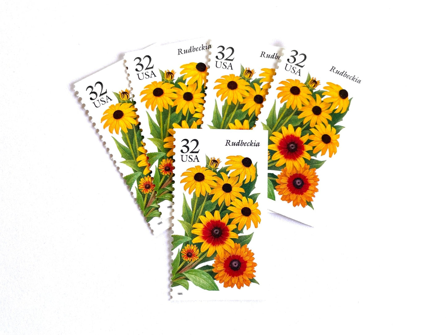 Vintage Unused Rudbeckia or “Black - eyed Susan” Flower Stamp (The Seasonal Garden), USPS Postage 32c - Heritage Post House