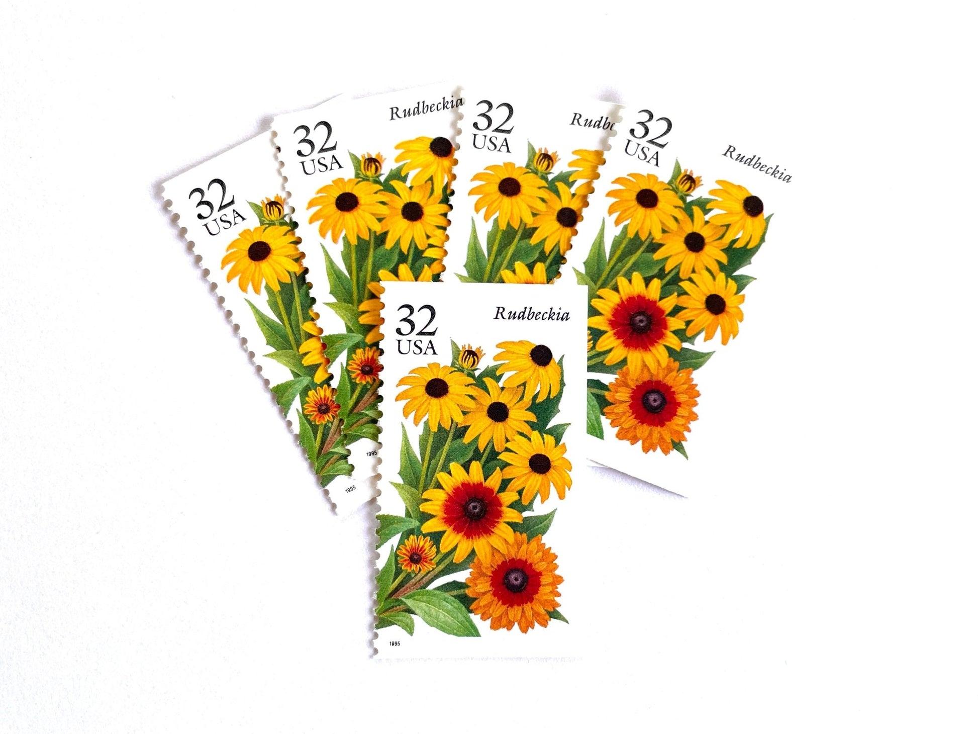 Vintage Unused Rudbeckia or “Black - eyed Susan” Flower Stamp (The Seasonal Garden), USPS Postage 32c - Heritage Post House