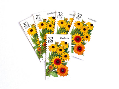 Vintage Unused Rudbeckia or “Black - eyed Susan” Flower Stamp (The Seasonal Garden), USPS Postage 32c - Heritage Post House