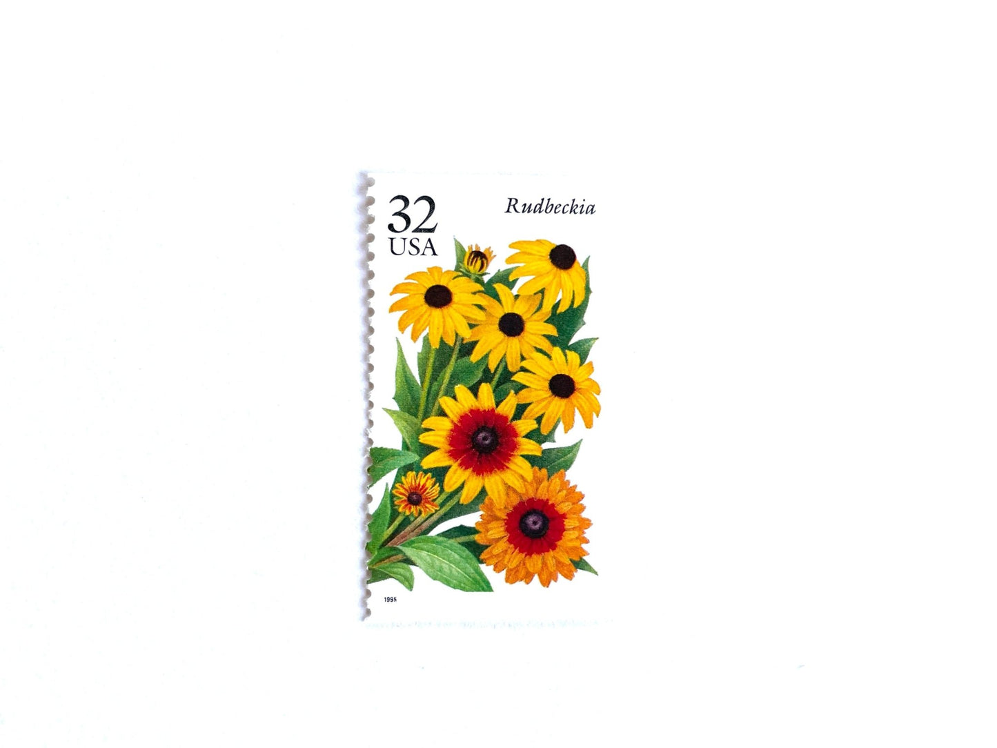 Vintage Unused Rudbeckia or “Black - eyed Susan” Flower Stamp (The Seasonal Garden), USPS Postage 32c - Heritage Post House